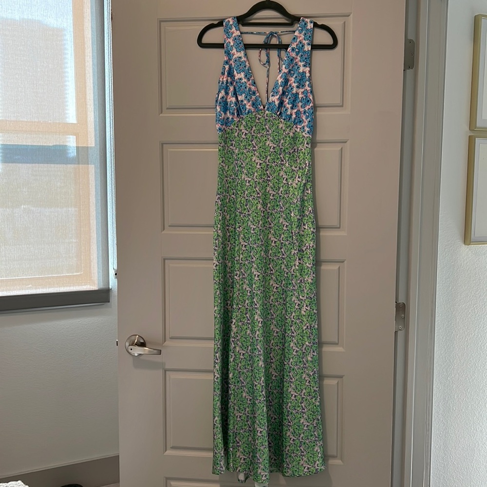 VRG Girl Satin Midi dress